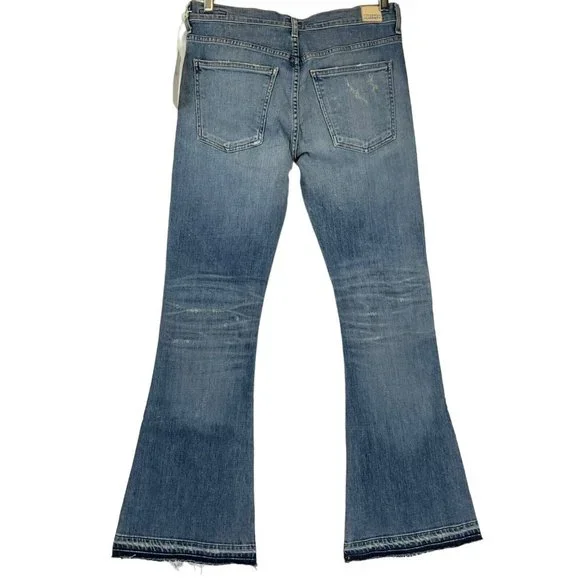 Citizens of Humanity Jeans Women's Sz 28 Blue Drew Flip Flop Flare Mid $228 Nwt - Picture 2 of 16